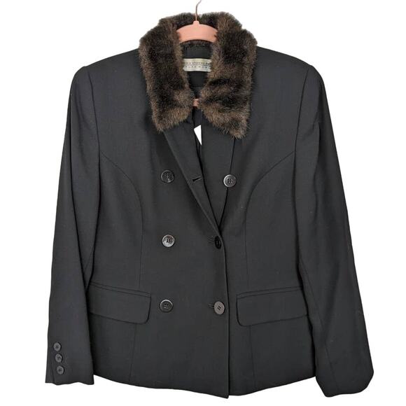 Vintage Wool Jacket with Faux Fur Collar - Picture 1 of 5